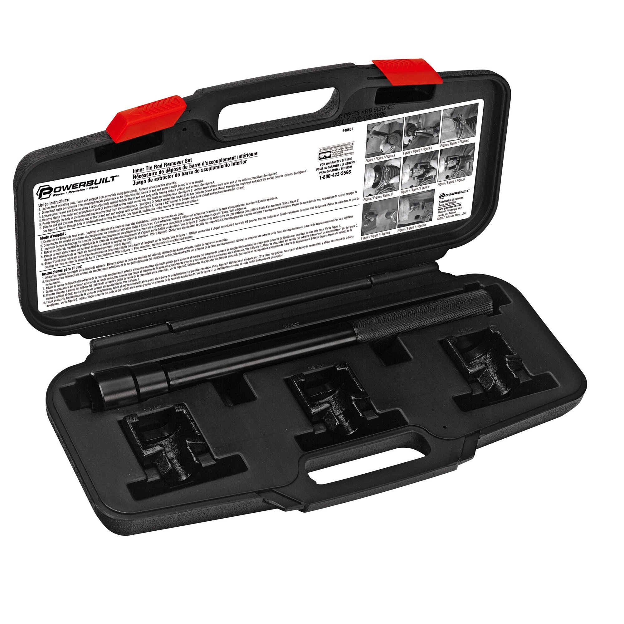 Powerbuilt 4 Pc Inner Tie Rod Removal Kit, Model# 648607